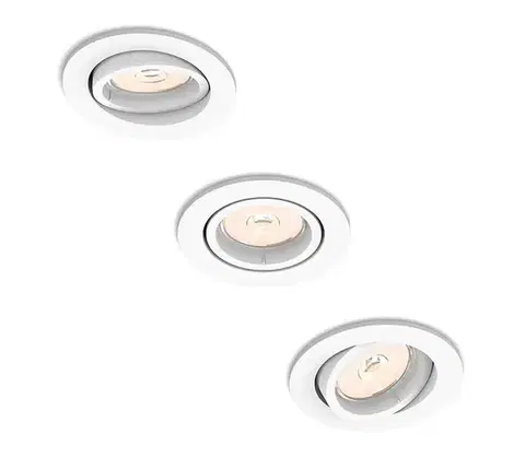 Svietidlá Philips - SADA 3x zapustené svietidlo PERIDOT 1xGU10/7W/230V biela 872110303697100