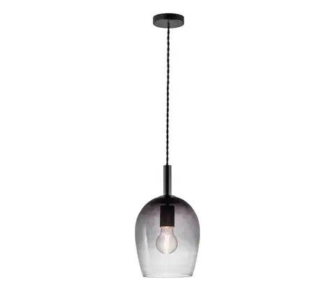 Svietidlá Nordlux - Závesný luster na lanku UMA 1xE27/40W/230V Ø 18 cm čierna/dymová 2112703047