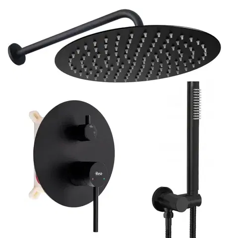 Sprchy a sprchové panely REA - Podomietková sprchová sada Foss Clif Black + BOX REA-P5968