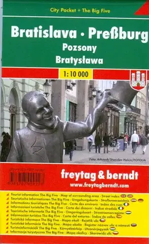 Turistika, skaly Bratislava city plan lamino 1:10.000
