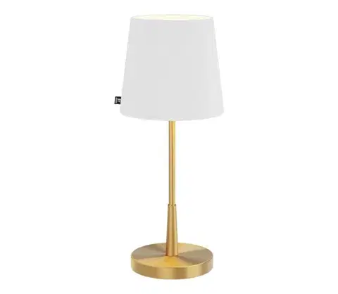 Lampy ByRydens 4002730-6501 - Stolová lampa LUMI 1xE27/8W/230V biela/zlatá 48,5 cm 4002730-6501