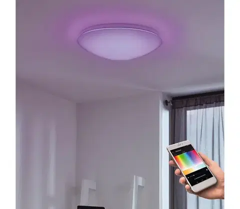 Svietidlá Eglo 32589 - LED RGB Stmievateľné nástenné stropné svietidlo GIRON-C LED/17W/230V 32589