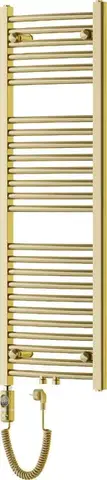 Radiátory do kúpeľne MEXEN/S - Ares radiátor + vykurovacia tyč 1200 x 400 mm, 300 W, zlatá W102-1200-400-2300-50