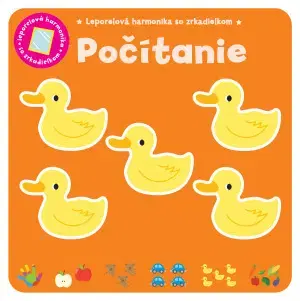 Leporelá, krabičky, puzzle knihy Počítanie - leporelová harmonika so zrkadielkom