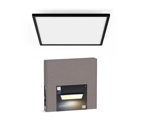 Svietidlá Philips - LED stmievateľné stropné svietidlo Hue AURELLE LED/39W/230V 60x60 cm čierna 8720169329010