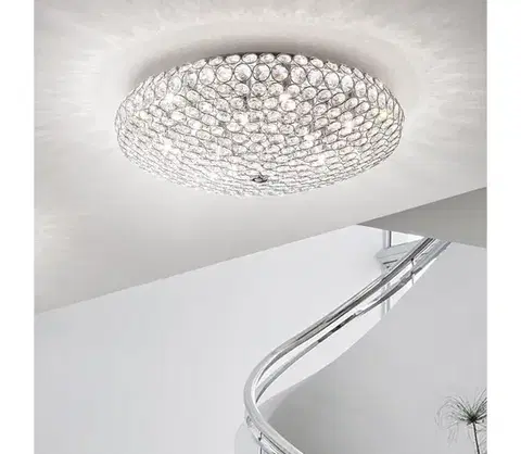 Svietidlá Ideal Lux - LED Krištáľové stropné svietidlo KING 9xG9/3W/230V pr. 53,5 cm chróm 073255