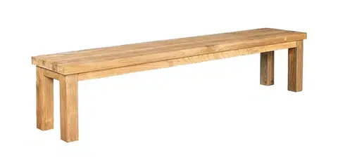 Záhradné lavice DEOKORK Teaková lavica FLOSS RECYCLE 190 × 40 × 48 cm