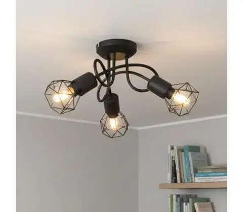 Svietidlá BRILAGI - Prisadený luster CAGE 3xE14/40W/230V 54802S-3D-BRI