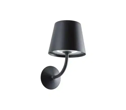 LED osvetlenie Redo 9125 - LED Vonkajšia nástenná lampa GIORGIO LED/7W/230V IP65 čierna 9125