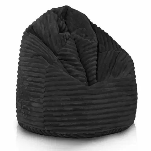 Sedacie vaky a kocky Sedací vak Bag Sako XL stripe TiaHome - Čierna