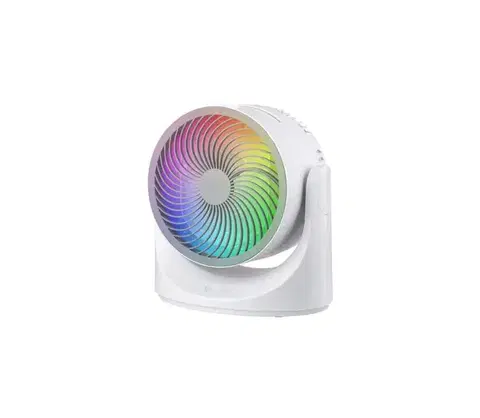 Ventilátory Eurolamp LED RGB stolný látor 10W/5V, priemer 18,5 cm 300-20548