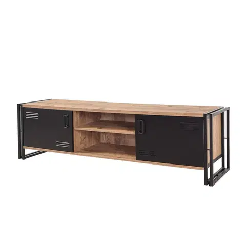 Konferenčné stolíky Televízny stolík Cosmo Rex v prevedení AtlanticPine and Black