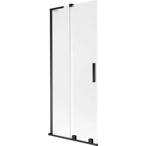 Sprchové dvere MEXEN/S - Velar L dvojkrídlová posuvná vaňová zástena 85 x 150, dekor, čierna 896-085-003-31-70