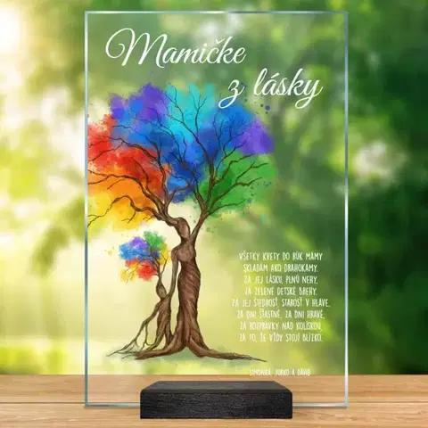 Tabuľky s venovaním (darčeky) Darček pre mamu - personalizovaná plaketa s vlastným textom a dizajnom