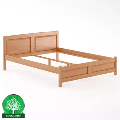 Drevené postele Posteľ borovica LK104–160x200 jelša