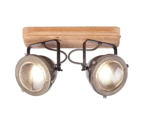 Svietidlá Brilliant - Bodové svietidlo CARMEN WOOD 2xGU10/5W/230V eukalyptus 72029/84