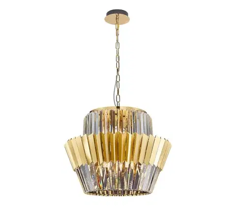 Svietidlá  Luster na reťazi DONNA 12xE14/40W/230V pr. 55 cm zlatá ML0415