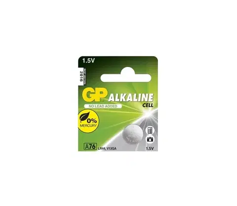 Predlžovacie káble  1 ks Alkalická batéria gombíková LR44 GP ALKALINE 1,5V B1376