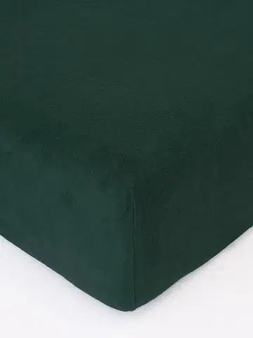 Plachty MKLozkoviny.sk Froté plachta 220 × 200 cm - tmavo zelená