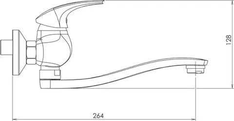 Kuchynské drezy NOVASERVIS NOVASERVIS - Drezová batéria bez ramena 100 mm Metalia 57 chróm 57074/1,0