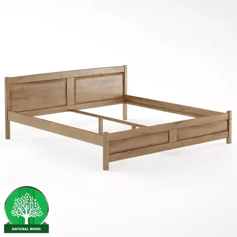 Drevené postele Posteľ borovica LK104–200x200 dub