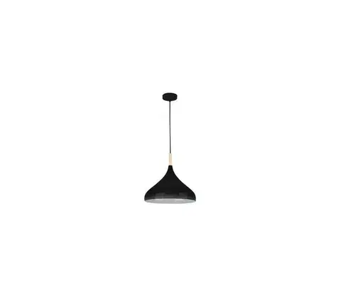 Svietidlá  Luster na lanku MIKO 1xE27/60W/230V pr. 32 cm čierna ZS MIKO BLACK