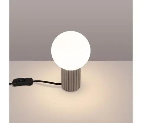 Lampy  SL.1746 - Stolná lampa HALO 1xG9/8W/230V pr. 12 cm béžová SL.1746