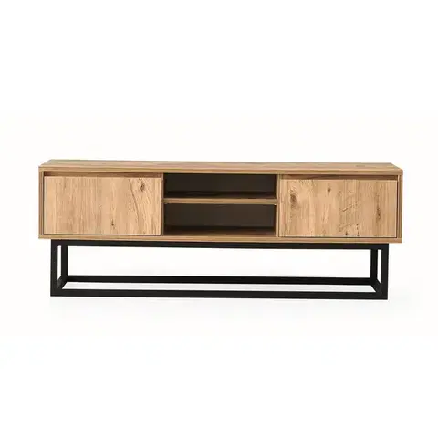 Konferenčné stolíky Televízny stolík Belinda Pine and Black II, L