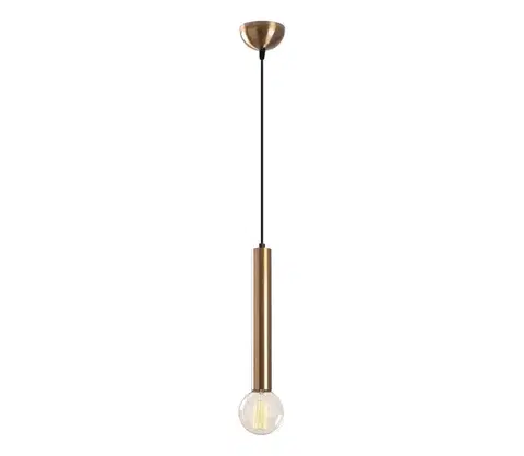 Svietidlá  Závesný luster na lanku TEMPO 1xE27/40W/230V zlatý 584TTM1183
