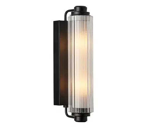 Svietidlá Nordlux - Kúpeľňové zrkadlové osvetlenie NIMAL 2xE14/25W/230V IP44 čierna 2310521003