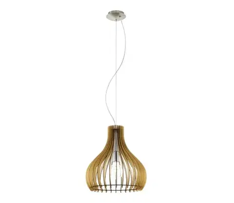 Svietidlá Eglo 61916 - Luster na lanku TINDORI 1xE27/60W/230V pr. 38 cm hnedá 61916