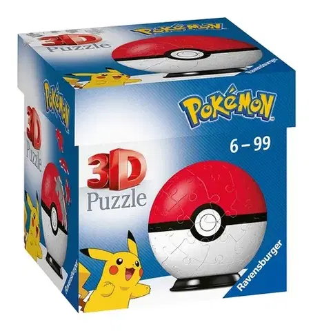 Limitovaná edícia Ravensburger Puzzle-Ball Pokémon: Poké Ball červený 54 Ravensburger