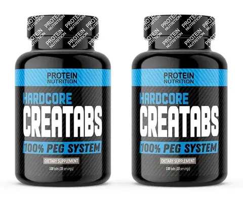 Kreatín Monohydrát 1+1 Zadarmo: Hardcore CreaTabs - Protein Nutrition 100 tbl. + 100 tbl. 