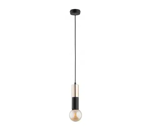 Svietidlá  Luster na lanku BOLID 1xE27/60W/230V zlatá/čierna 60951