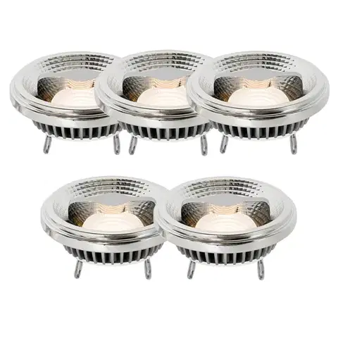 LED osvetlenie Sada 5 stmievateľných LED žiaroviek G53 AR111 12W 600lm 2700K