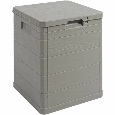 Záhradný nábytok Úložný box na podušky Woody sivá, 90 l