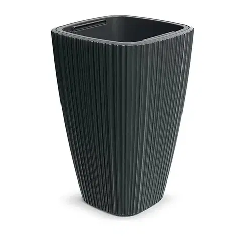 Kvetináče a truhlíky DHOS300-419U plastový kvetináč 29 cm tmavosivá