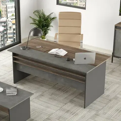 Konferenčné stolíky Pracovný stôl Velma Grey and Brown
