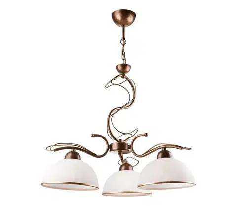Svietidlá  Luster na tyči COBRA 3xE27/60W/230V bronz/patina LM-3.52/BRĄZ