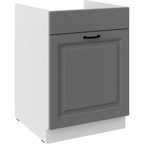 Kuchynské skrinky stojace Kuchynská skrinka Stilo dustgrey/biely 60ZL 1S BB