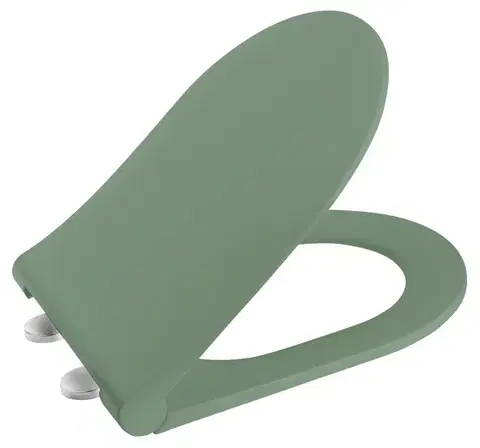 Záchody SAPHO - BRILLA WC sedátko, SLIM, Soft Close, zelená mat 100787-128