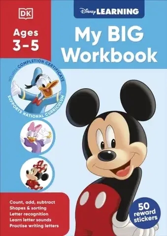 Príprava do školy, pracovné zošity Disney Learning Big Workbook Ages 3-5 - DK