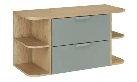 Skrinky s umývadlom ArtCom Kúpeľňová skrinka s doskou ASTER Green LRSM D100cm | 100 cm