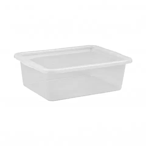 Boxy na skladovanie PLAST TEAM - Box BASIC s poklopom 30L, umelá hmota 37,5x17x59,5cm