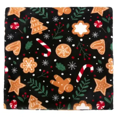 Dekoračné obliečky Obliečka na vankúš Christmas 40x40 cm čierna