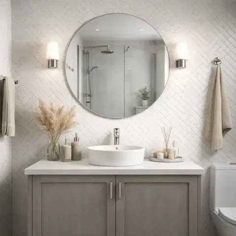Kúpeľňové zrkadlá Zrkadlo  Ø60  cm