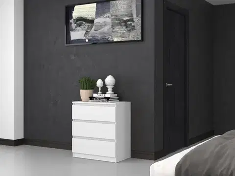 Komody a skrinky Zásuvková komoda WALMA M3, biela