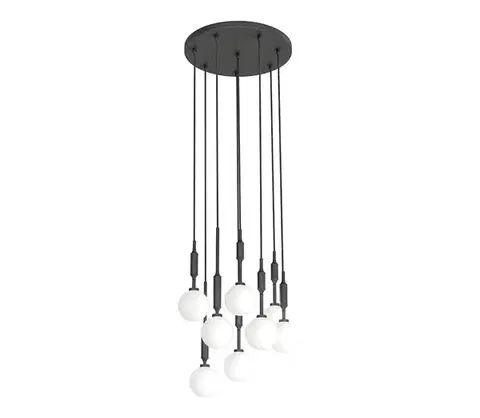 Svietidlá Open Design OR85341 - Luster na lankách ERO 8xG9/8W/230V čierna OR85341