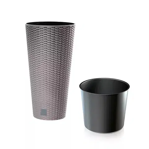Kvetináče a truhlíky NABBI DRTUS200 plastový kvetináč 20 cm mocca