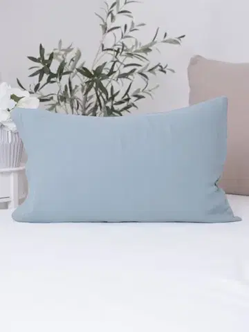 Dekoračné obliečky MKLozkoviny.sk Mušelínová obliečka na vankúš 40 x 60 cm - Alexia Duo - mätová/cappuccino-  -